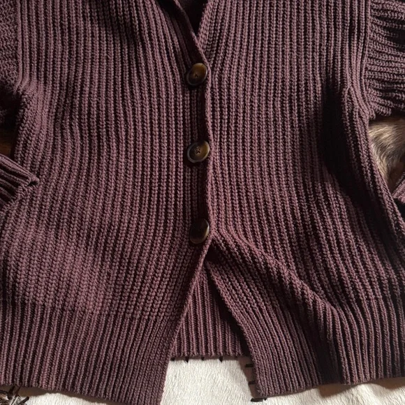 Free People Dark Brown Hooded Cardigan - Picture 4 of 8